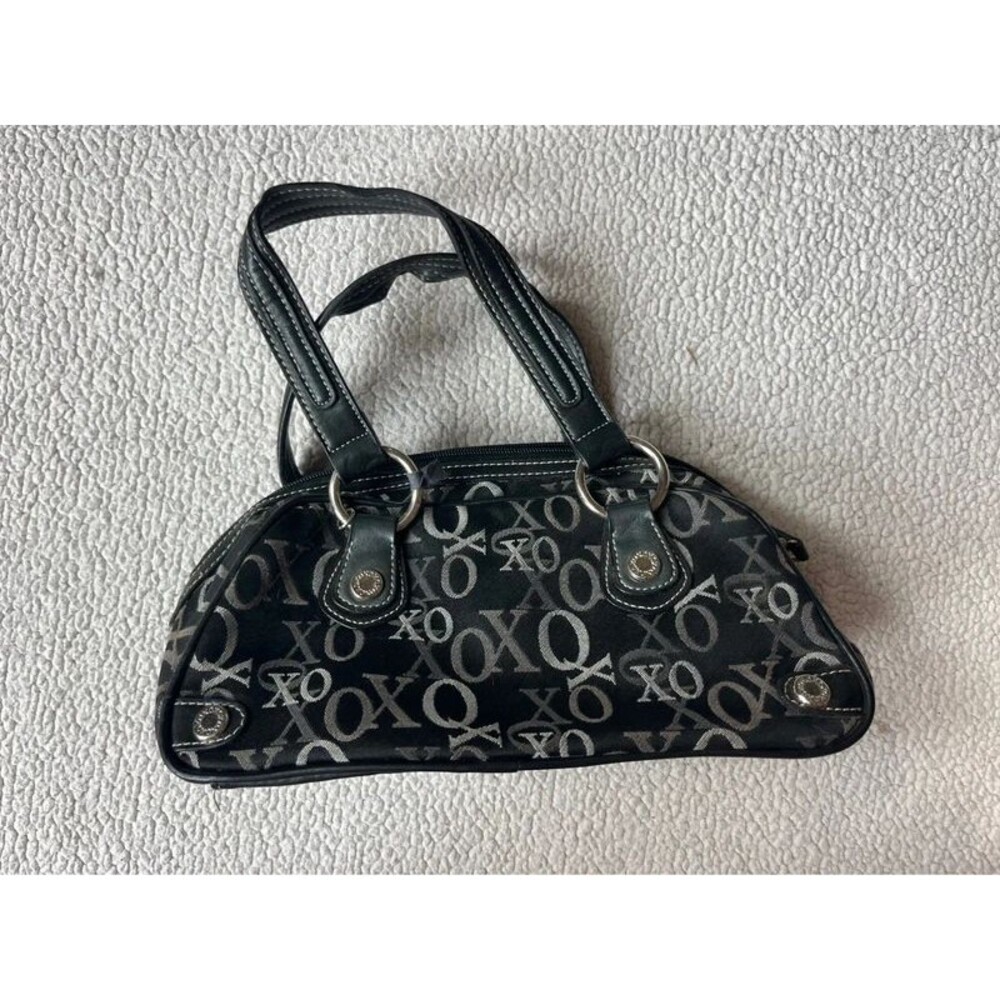 Vintage Y2K XOXO Small Black & Grey Monogram Bag Double Handles
